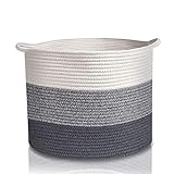BEHIGHERQD Large Woven Laundry Basket