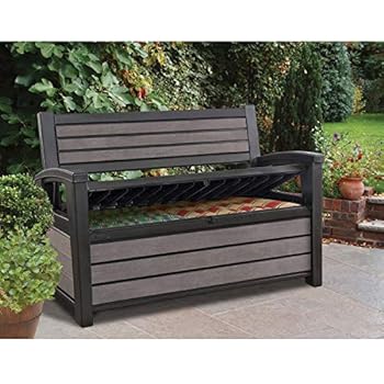 Amazon.com: Keter Hudson Plastic Storage Bench Deck Box 