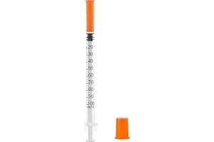 HYDDEB 1ml Syringe with 27G 1/2 Inch (12.7mm), 1cc 27 Gauge Syringes, Individually Wrapped, Pack of 100