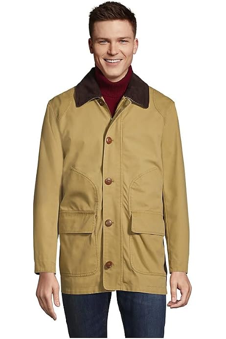 Corduroy Collar Cotton Barn Jacket 