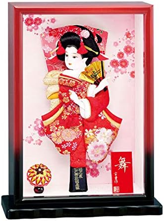 Amazon 羽子板 お祝い おしゃれ 初正月 コンパクト ミニ 10号 舞まい 黒赤 ガラスケース 初正月飾りセット 正月飾り おもちゃ