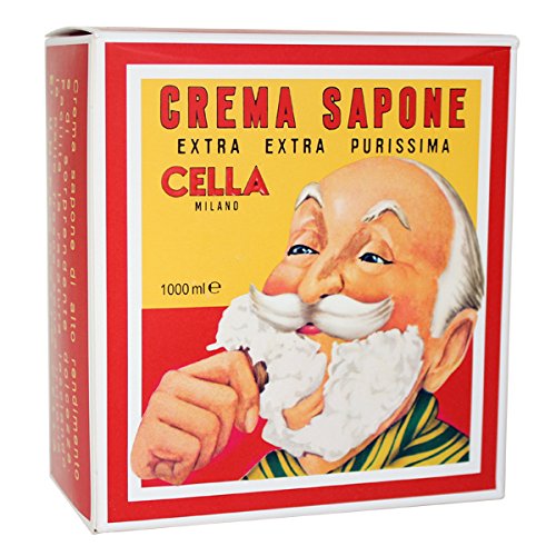 Cella Milano 1?kg (2.2?lb) Professional Refill – Classic Almond?Scented Tallow Shaving Cream Soap, Rich Lather, Made in Italy Since 1899
