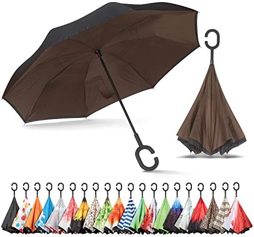 Sharpty Inverted Umbrella, Umbrella Windproof, Reverse Umbrella, Umbrellas for Women with UV Protection, Upside Down Umbrella with C-Shaped Handle