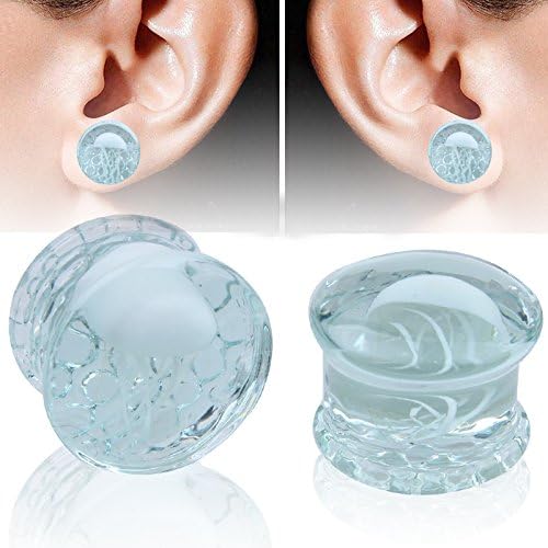 Tunnel Plugs Stretcher Gauge Earrings Set Of 1Pairs Single Flare Acrylic Ear Plugs Tunnel Expander Piercing Ear Gauges With O-Ring Plugs Screw Expander Ear Gauges (Size : 16mm)