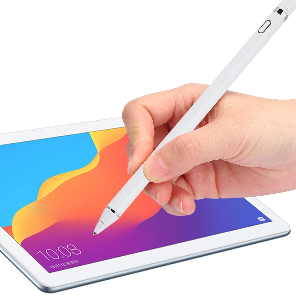 Active Stylus Pen, Universal High Sensitive Touchscreen Pen, for IOS/for Android phone/for Android tablet/for Windows tablet, Capacitive Touch Pen(White)