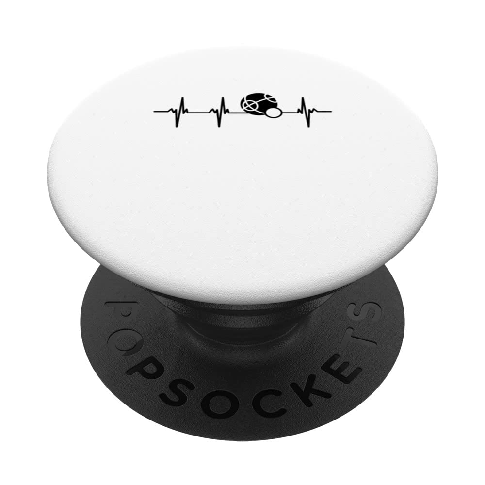 Beat heart petanque humour bouliste retirement funny PopSockets Swappable PopGrip