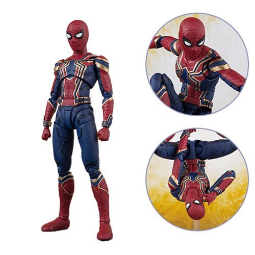 Action Figure Avengers Infinity War Iron Spider and Tamashii Stage SH Figuarts