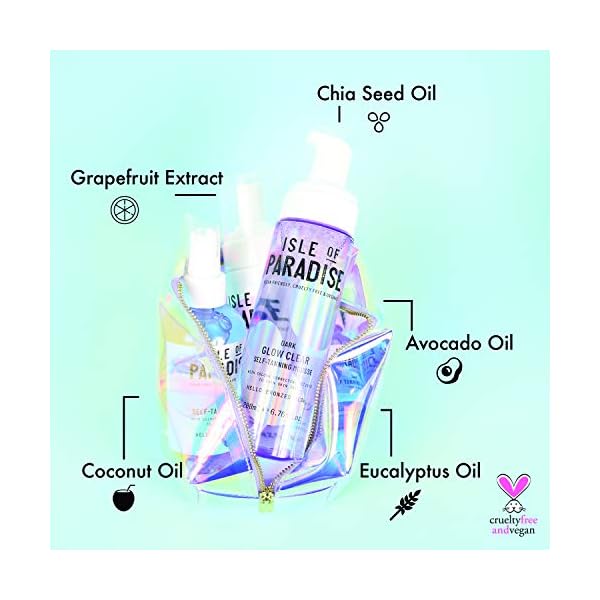 Isle-of-Paradise-Fake-Tan-Mousse-Dark-200-ml-Glow-Clear-Self-Tanning-Foam-Natural-Ingredients-Vegan Isle of Paradise Self Tan Mousse, Dark (200 ml) Glow Clear Self Tanning Foam, Natural Ingredients & Vegan (packaging may…