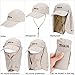 icolor Folding Sun Cap Fishing Hats,Summer Sun Protection Hats,Removable Neck & Face Flap Cover for Men & Women Black