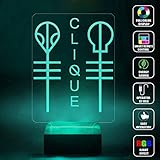CMLART Twenty One Pilots Logo Art 3d Lamp Night Multi-color Change RGB Remote Control Best Gift Night Light LED Furnish Desk Table Lighting Home Decoration Toys