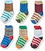 Jefferies Socks Boys' Stripe Cotton Crew Socks 6 Pair Pack