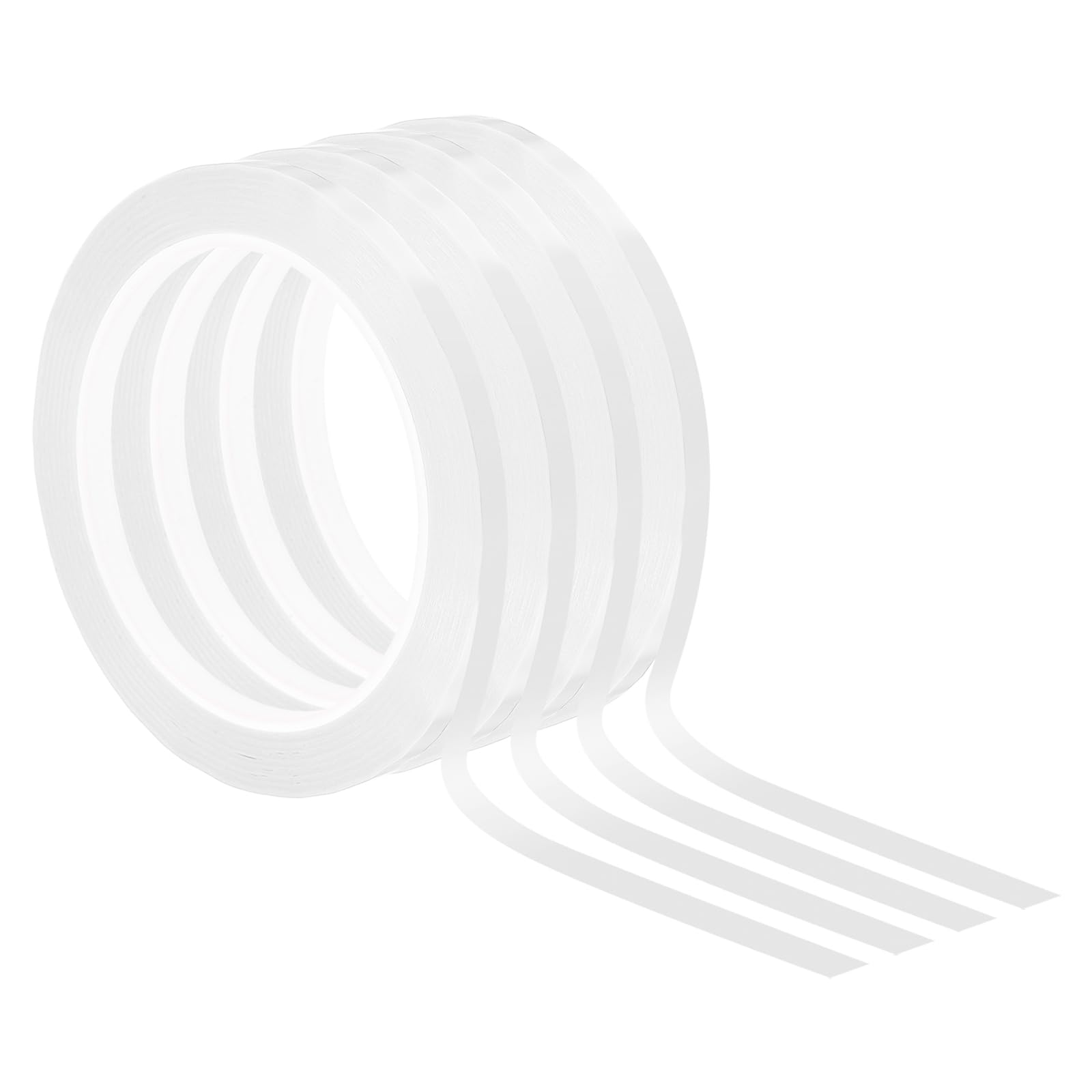 PATIKIL 1/4" Whiteboard Tape, 4 Pack Thin Dry Erase Tape for Graphic Chart Marking DIY Art, White