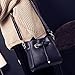 Crossbody Four Set Leather,Clearance! AgrinTol Women Women Fashion Handbag Shoulder Bags Tote Bag Wallet (Black)