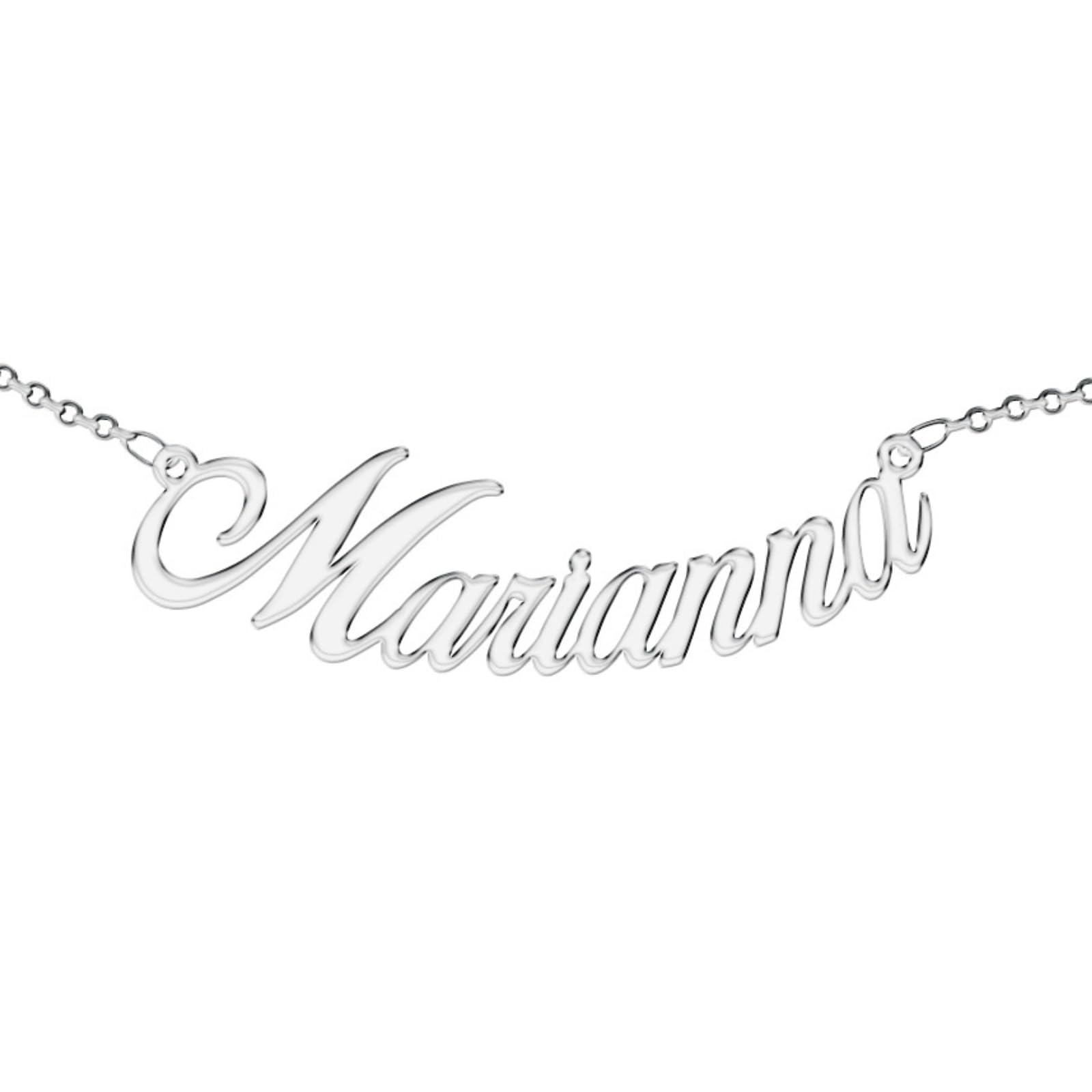 Zuffetti Personalised Women's Necklace with Name Wear Your Name Stainless Steel Hypoallergenic Silver Colour Designed in Italy Steel, Steel