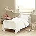Nursery Bedding 100% Organic Cotton Junior Toddler Cot Bed Duvet Cover With Pillowcase Bed Set(White)