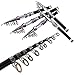 Sougayilang Telescopic Graphite Carbon Fiber Spinning Portable Pocket Fishing Rod for Freshwater Travel Fishing, 2.1M/6.89FT