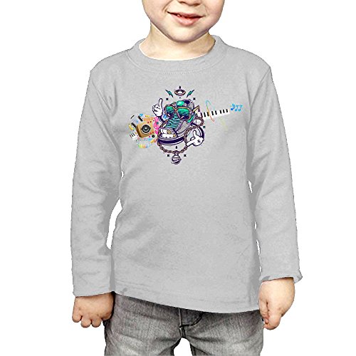 ZheuO Boys & Girls Baby Hip-Hop Music Soft 100% Cotton Tee Unisex Gray 4 Toddler