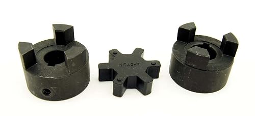 L075 Flexible Jaw Coupling Set - 1/2" To 3/4" Bore With Buna-N Rubber Spider, 3-Piece