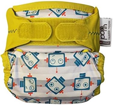 Close Pop-In Single Nappy Bamboo New Print Robot - Pack of 6
