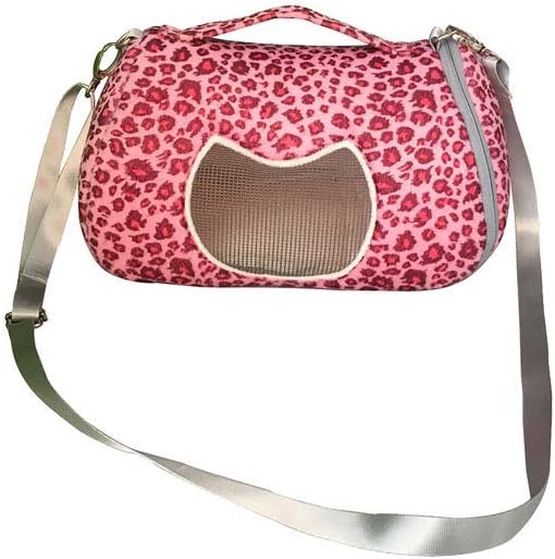 Leeotia Small Pet Carrier Bag Animal Outgoing Bag with Shoulder Strap Portable Travel Handbag Backpack for Hedgehog Hamster Mouse Rat Sugar Glider Squirrel Chinchilla Rabbit