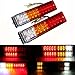 AMBOTHER 2x 20-LED Car Truck LED Trailer Tail Lights Turn Signal Reverse Brake Light, Stop Rear Flash Light Lamp, DC12V Red-Amber-White, Waterproof IP65 (Pack of 2)