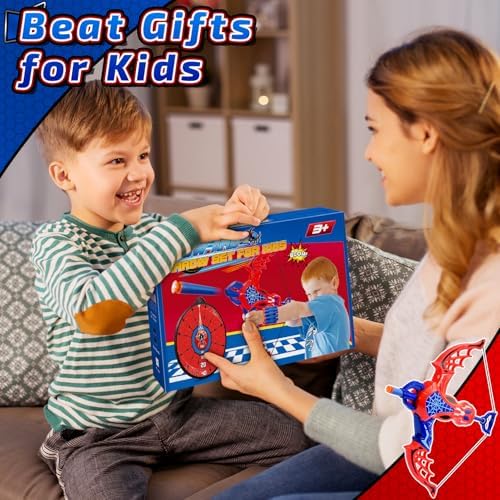 Spider Spielzeug ab 3 4 5 6 Jahre, Spielzeug ab 3-6 Jahre Junge Pfeil Und Bogen Kinder Outdoor Spielzeug Spider Geschenke für Junge 3 4 5 6 7 Jahre Kinderspielzeug ab 3-6 Jahre Ostergeschenk — Foto 7 von 7