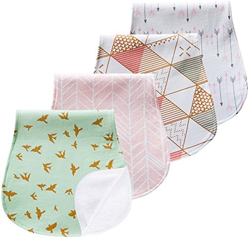 Burp Cloths Set Baby Burp Cloth for Boys and Girls Premium 100% Organic Cotton Absorbent Triple Layer Unisex Towels Burping Rags Pads for Newborns, Baby Shower