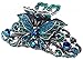Fashion & Lifestyle Large Metal Alloy Hair Claw Jaw Clip for Women and Girls - Pretty Strong Clamp Non-Slip Barrette Hair Updo Grip Bath Accessories for Thick Hair, Blue Green