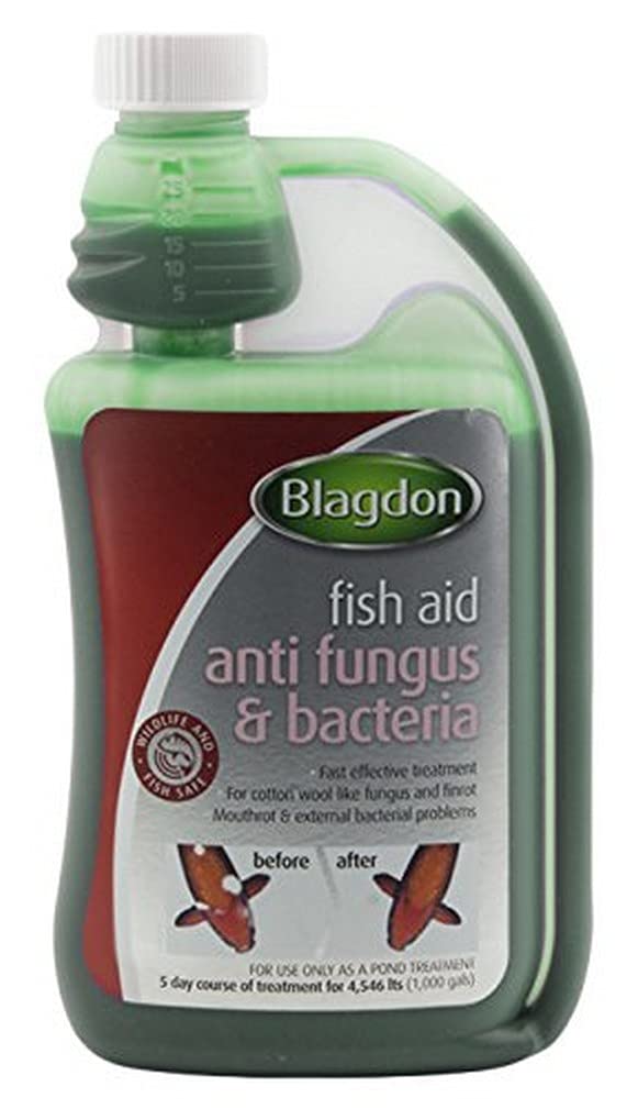 Blagdon Fast Acting Anti-Fungus & Bacteria Water Treatment for All Pond Fish, Finrot, Mouthrot, External Bacterial Infections, Wildlife & Fish Safe, 500 ml