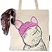 Monond Zmaomaoy Cat Tote Bag by Pet Studio Art (Casual Tote, Pussy Cat in a Pussy Hat)