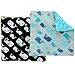 S&T INC. 511201 Baby Crinkle Square Sensory Toys - 6 Inch x 6 Inch, Assorted, 2 Pack, Whales