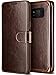 Galaxy S8 Case :: VRS x LUMION :: Drop Protection Cover :: Classy Slim Leather Wallet:: ID Credit Card Slot Holder for Samsung Galaxy S8 (Layered Dandy - Dark Brown)
