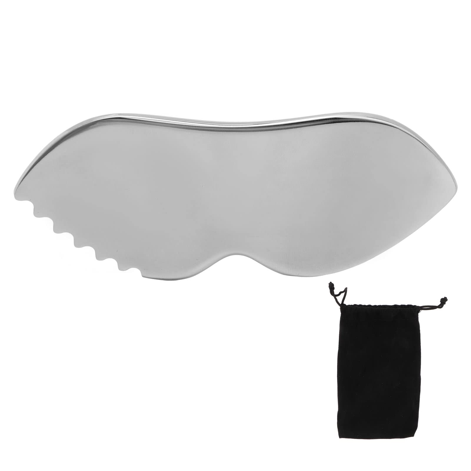 Gua Sha Massage Board,Comb Edge 304 Stainless Steel Smoother Surfaces Gua Sha Tool for Soft Tissue Pain Relief Body Care
