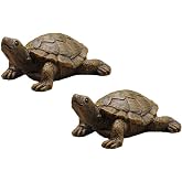 TEAMWILL 2X Turtle Outdoor Statue Tortoise Garden Figurine Home Decor Sculpture Ornament