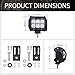 Nilight 2PCS 18W 1260lm Spot Driving Fog Light Off Road Led Lights Bar Mounting Bracket for SUV Boat 4