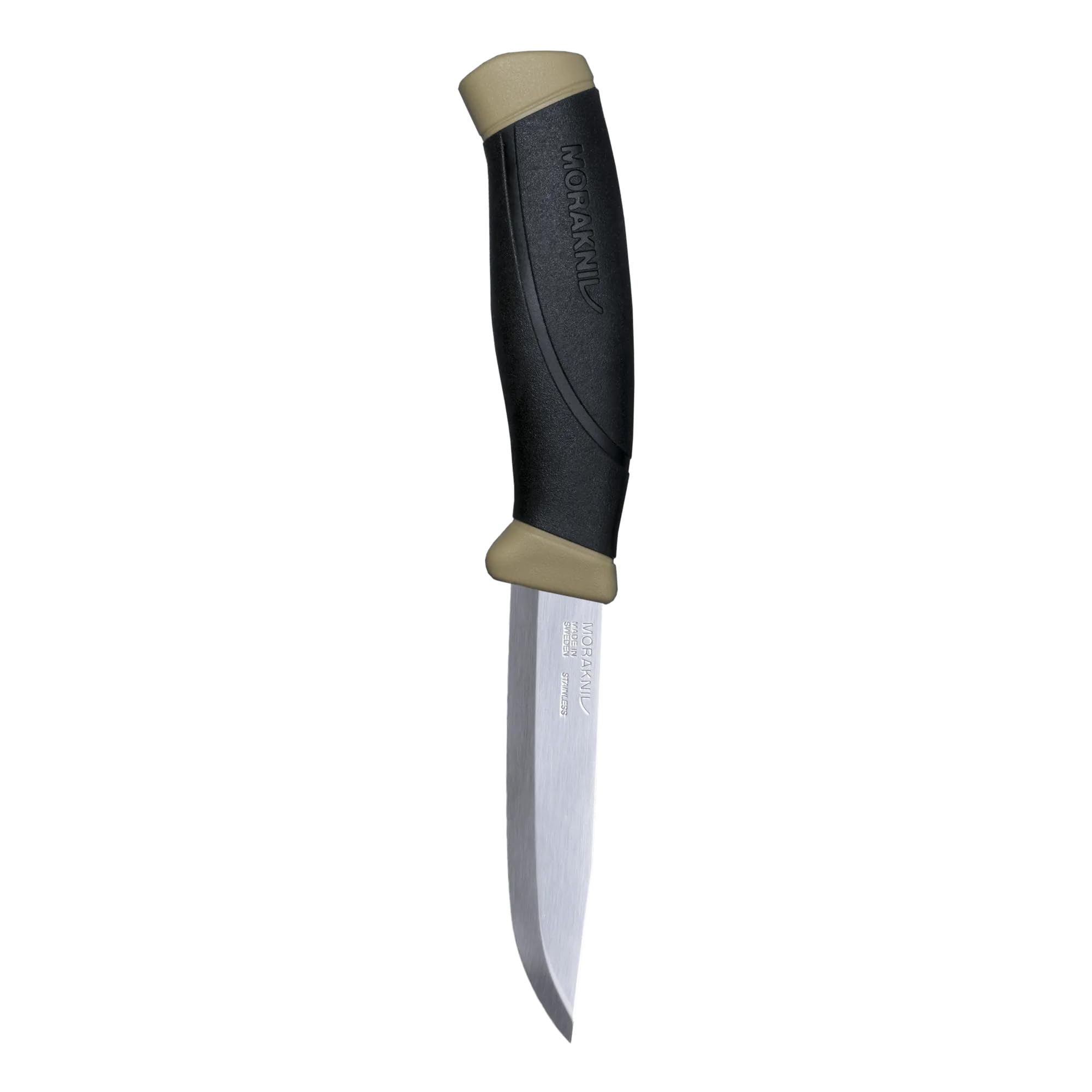 Morakniv M-13216 Companion Cuchillo para exteriores de hoja fija con hoja de acero inoxidable, 4,1 pulgadas, color marrón desierto
