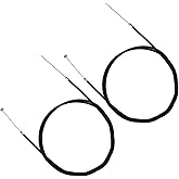 Amavoler 2 PCS 65 Inches 165cm Brake Cable Fit for Most Go Kart Yerf Dog Manco Bandit Critter 415 104B Kartco Rotary 486 Azusa 2251-B Predator 212cc 196cc Dune Buggies Mini Bike ATV. (black 2 Pcs)
