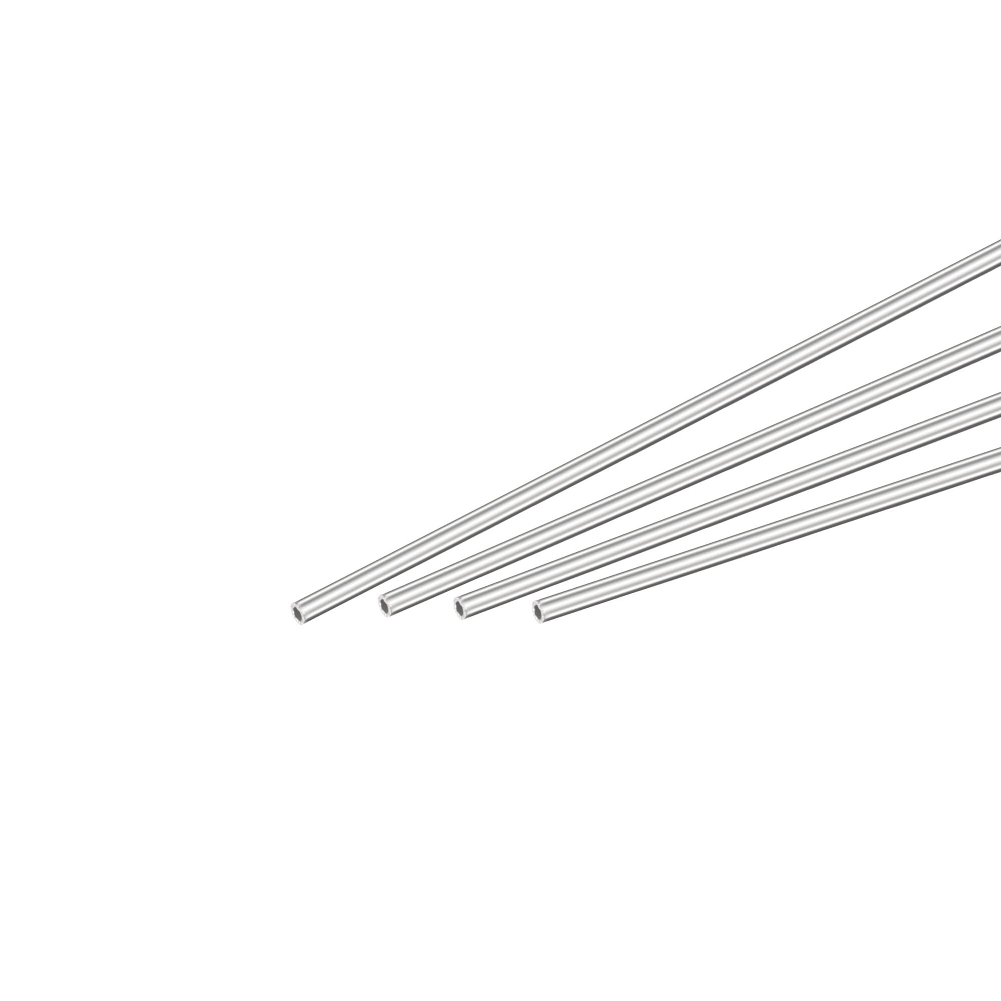 sourcing map 304 Stainless Steel Round Tube 1mm OD 0.2mm Wall Thickness 300mm Length 4 Pcs