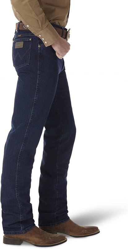 Jeans justos Denim Fit masculinos, Dark Stone Wash, 27 L x 32 Long, Pedra Escura, 27W x 32L