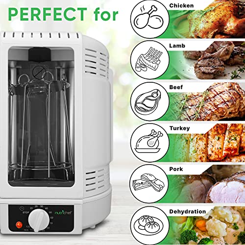 NutriChef Vertical Rotisserie Oven Roaster Rotating Shawarma / Kebab
