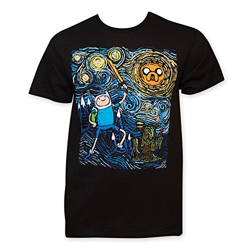 Adventure Time Starry Night Tee Shirt Small Black