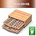 WELL WENG 70 Capacity 2-tier Bamboo Coffee Pod Holder Storage Organizer with Drawer for Keurig K-Cup Pods