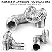4/6in Aluminum Foil Duct Hose Grow Tent Room Ventilation Cooling System Flex Air Intake Helix Pipe Exhaust Inline Fan Filter CFM Flexible Clothes Dryer Vent with 2 Tension Hose Clamps HVAC Heat Duct