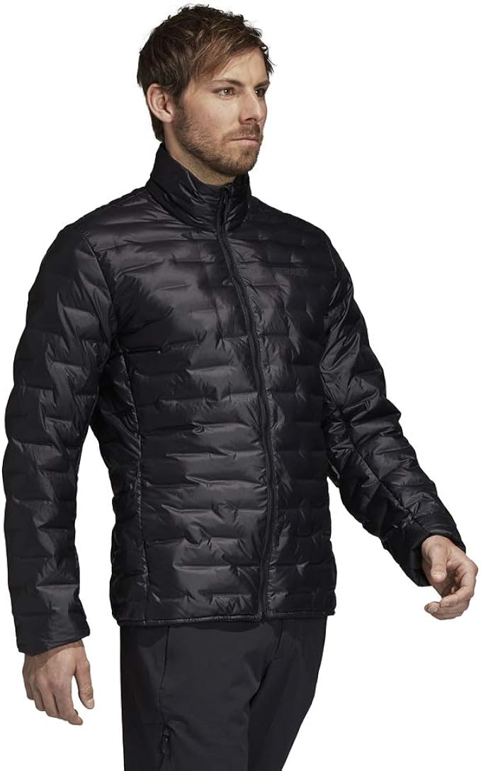 adidas long down jacket men's