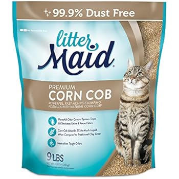LitterMaid Premium Clumping Corn Cob Litter, 9-Pound