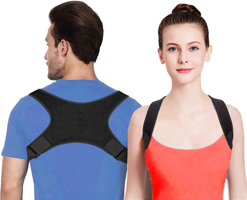 Fyore Back Posture Corrector for Men and Women - Adjustable Shoulder & Back Brace Support - Back/Shoulder and Neck Pain Relief (Universal)