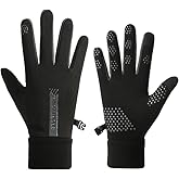 INOGIH Cold Weather Running Gloves for Women Winter Soft Warm Touchscreen Cycling Gloves Non-Slip