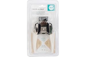 AMERICAN CRAFTS We R Memory Keepers Crop-A-Dile Retro Corner Chomper Small and Large Angle, White, Chomp Down on Paper, Cardstock, Chipboard, Leather, Plastic, and More, for Scrapbooking, Journaling, Cardmaking