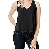 Bar III Womens Ruffle Hem Knit Blouse, Black, Small