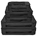 TravelWise Packing Cube System - Durable 5 Piece Weekender Plus Set (Black)